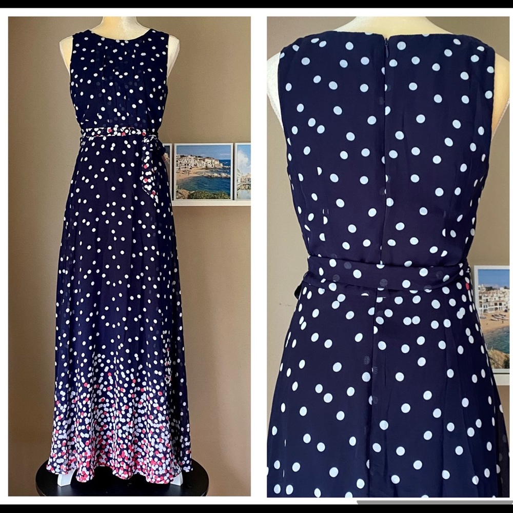 Polka dot maxi dress